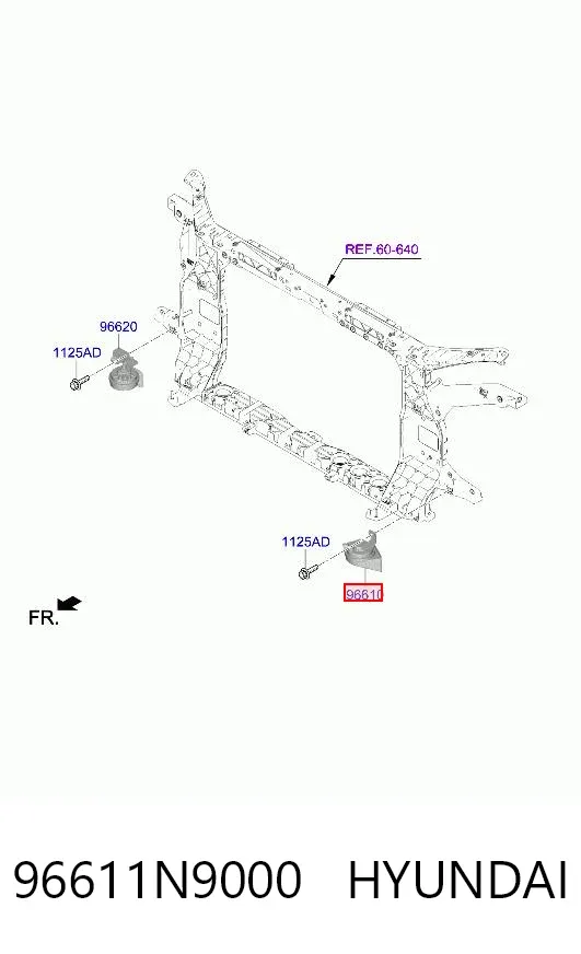 Claxon 96611N9000 Hyundai/Kia