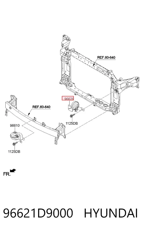 Claxon 96621D9000 Hyundai/Kia