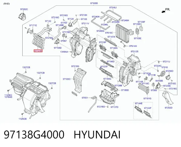Radiador calefacción 97138G4000 Hyundai/Kia