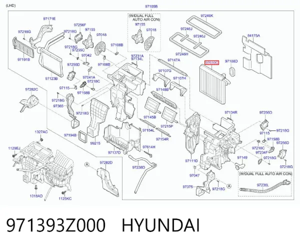 Evaporador de aire acondicionado Hyundai I40 I