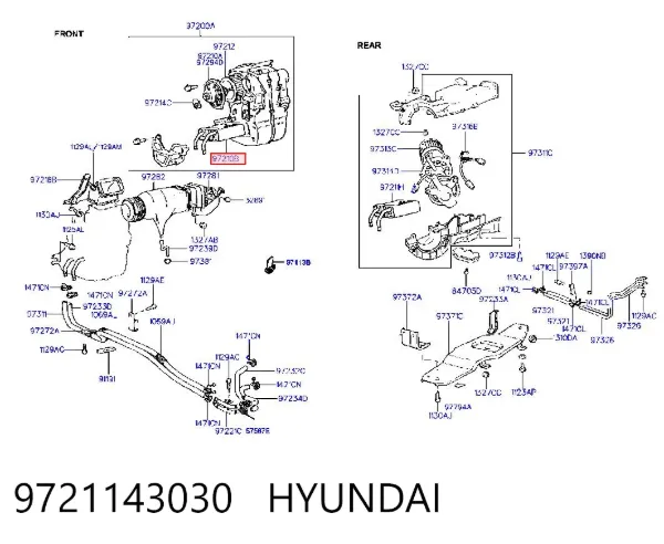 Radiador calefacción 9721143030 Hyundai/Kia