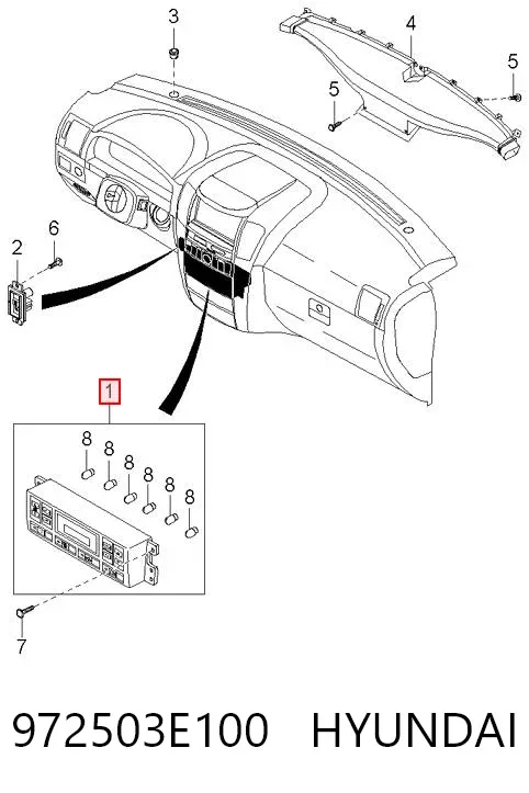 Unidad de control aire acondicionado KIA Sorento I
