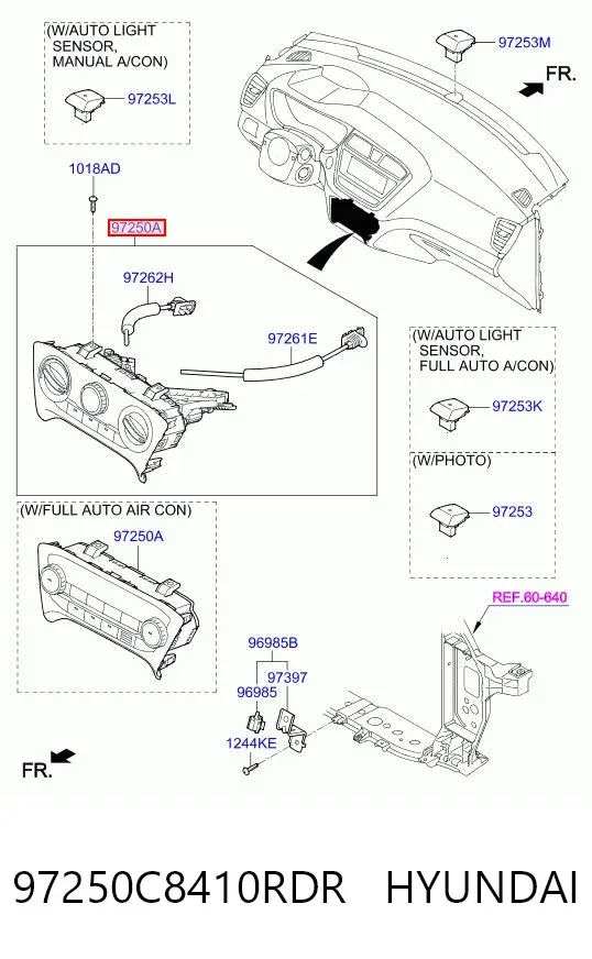  97250C8410RDR Hyundai/Kia