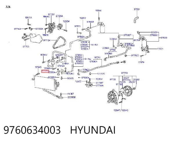Condensador aire acondicionado Hyundai Sonata III