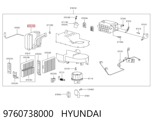 Evaporador de aire acondicionado Hyundai Sonata IV