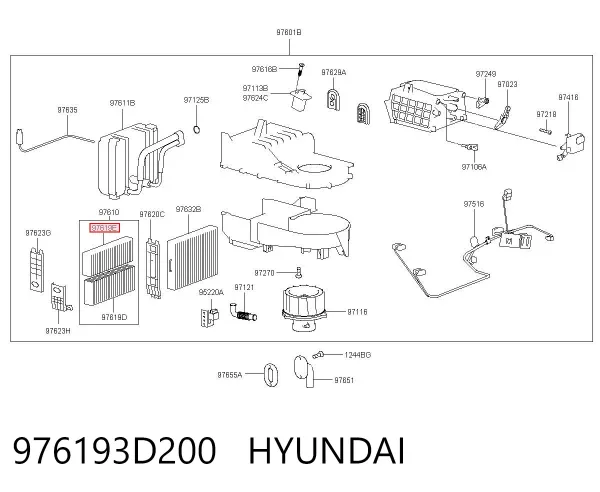 Filtro de habitáculo 976193D200 Hyundai/Kia
