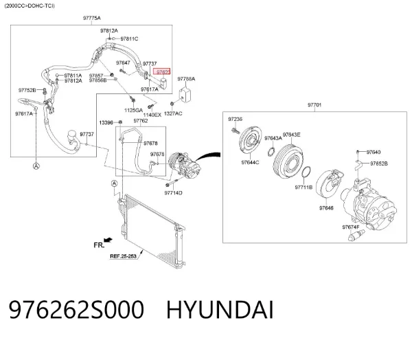 Válvula TRV del aire acondicionado 976262S000 Hyundai/Kia