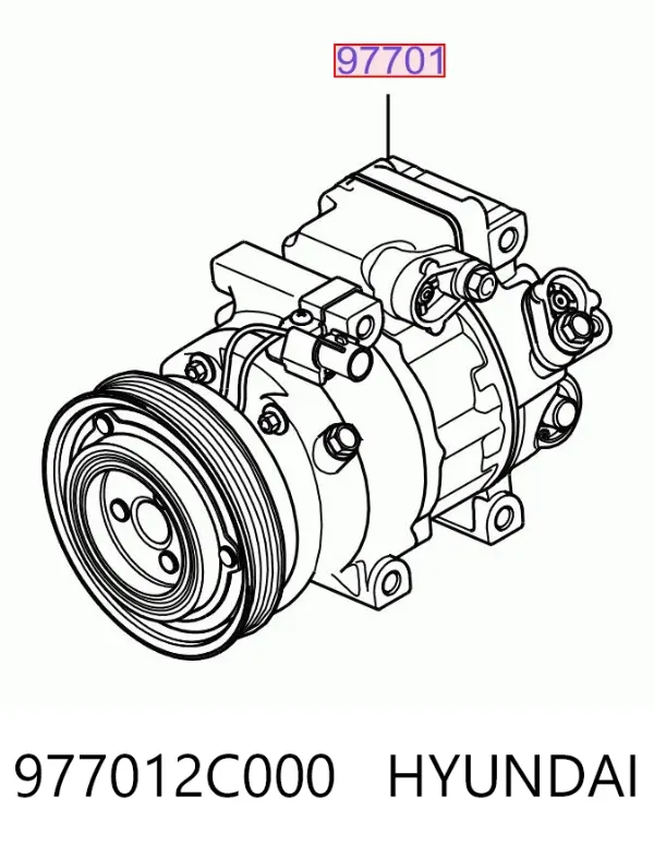 Compresor de aire acondicionado 977012C000 Hyundai/Kia