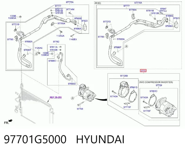 Compresor de aire acondicionado 97701G5000 Hyundai/Kia