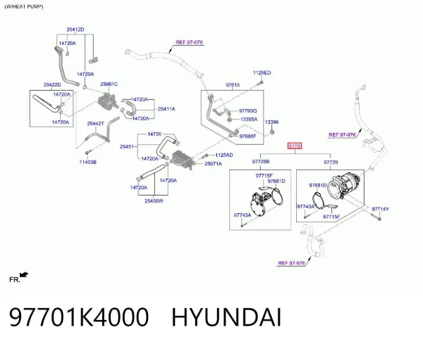 Compresor de aire acondicionado 97701K4000 Hyundai/Kia