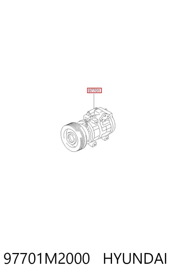 Compresor de aire acondicionado 97701M2000 Hyundai/Kia