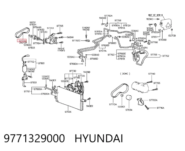 Correa de alternador 9771329000 Hyundai/Kia