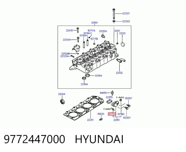Sensor de temperatura 9772447000 Hyundai/Kia
