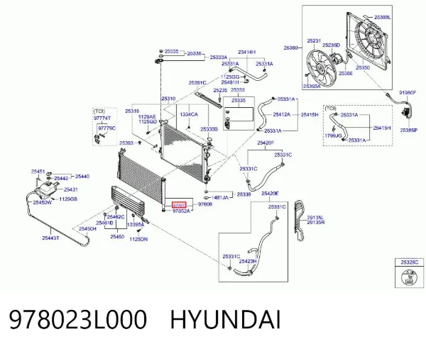 Filtro deshidratador 978023L000 Hyundai/Kia