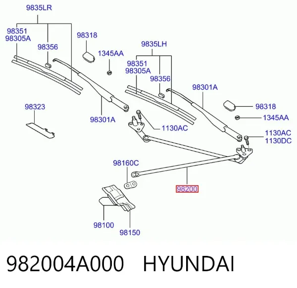 Varilla de limpiaparabrisas Hyundai H-1 STAREX Starex