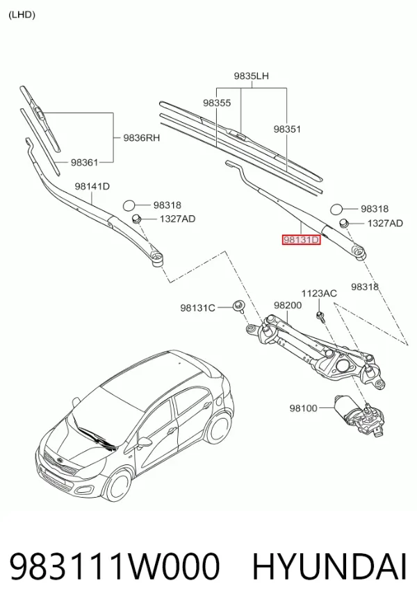  983111W000 Hyundai/Kia