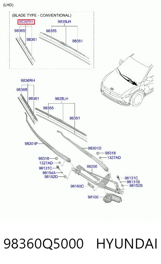  98360Q5000 Hyundai/Kia