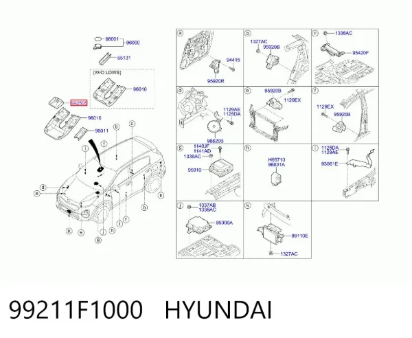 Módulo de control de cámara 99211F1000 Hyundai/Kia