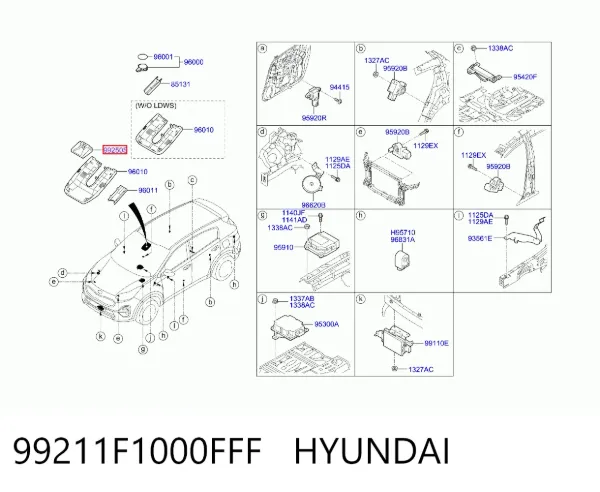 Módulo de control de cámara 99211F1000FFF Hyundai/Kia