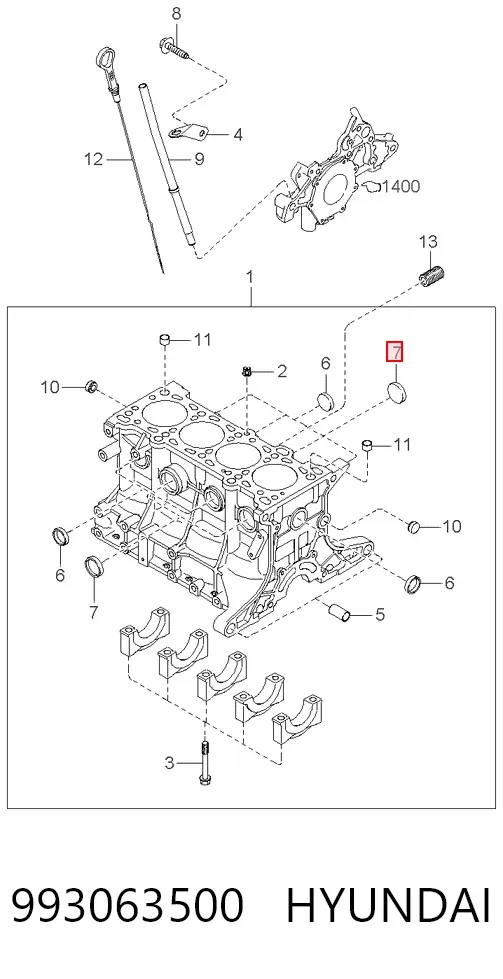 Tapa culata 993063500 Hyundai/Kia