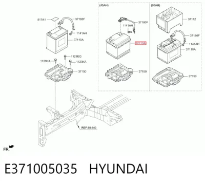 Batería de arranque HYUNDAI E371005035