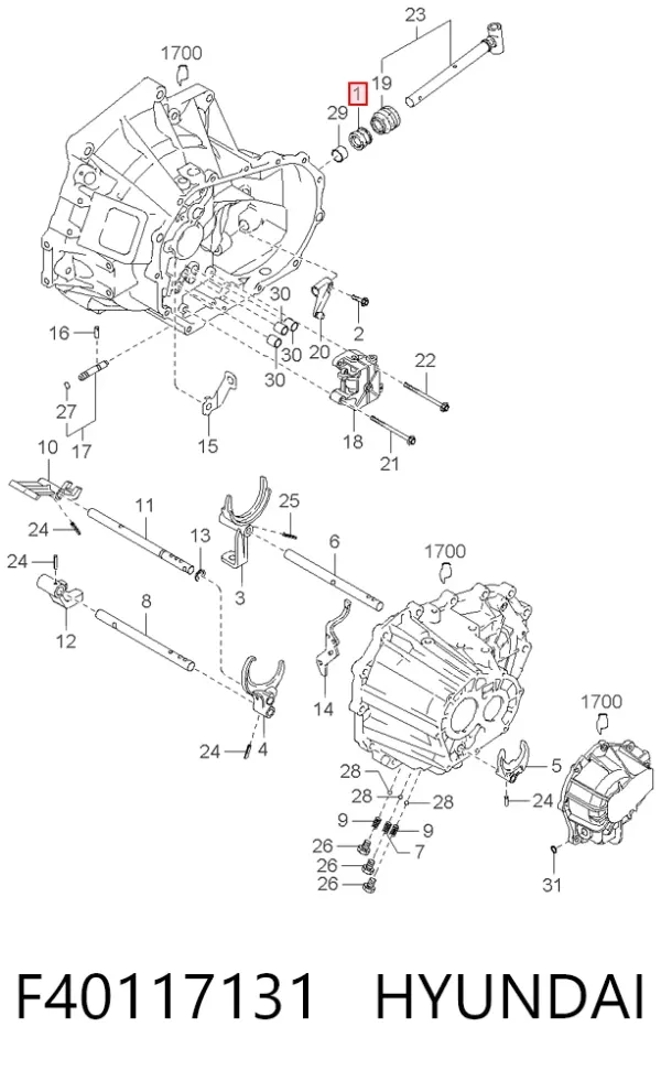 Retén palanca selectora F40117131 Hyundai/Kia
