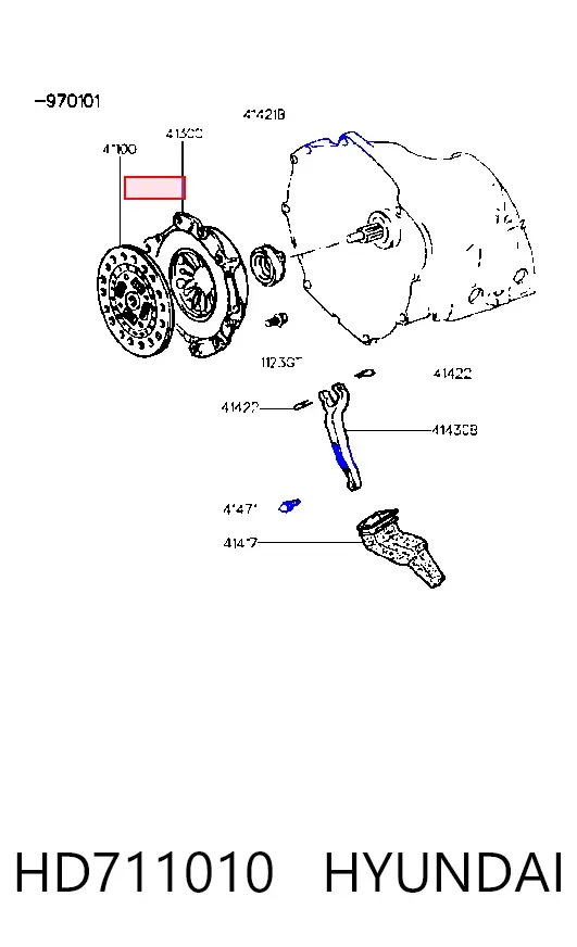 Disco de embrague HD711010 Hyundai/Kia