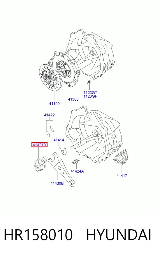 Cojinete de embrague HR158010 Hyundai/Kia