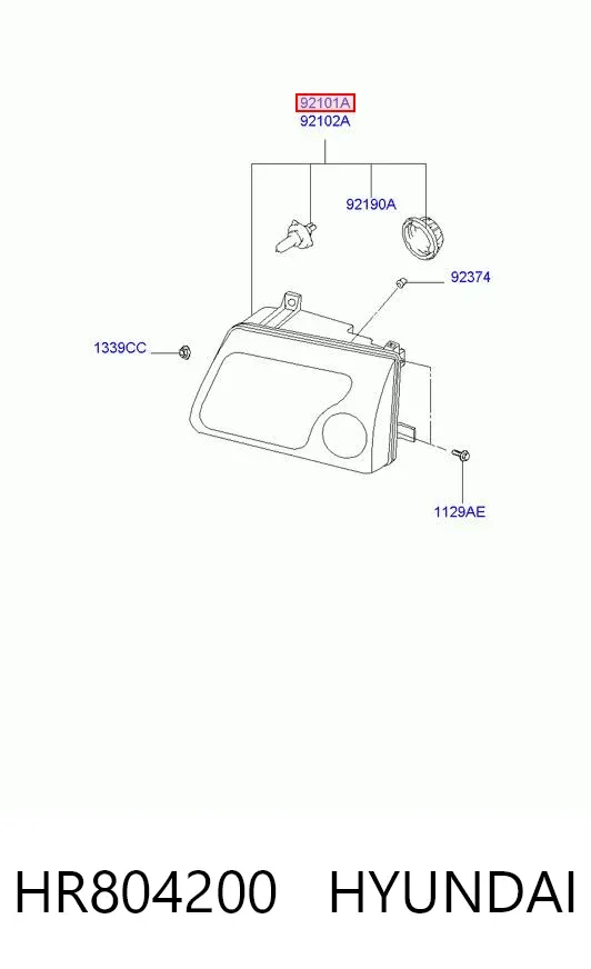 Faro izquierdo HR804200 Mitsubishi