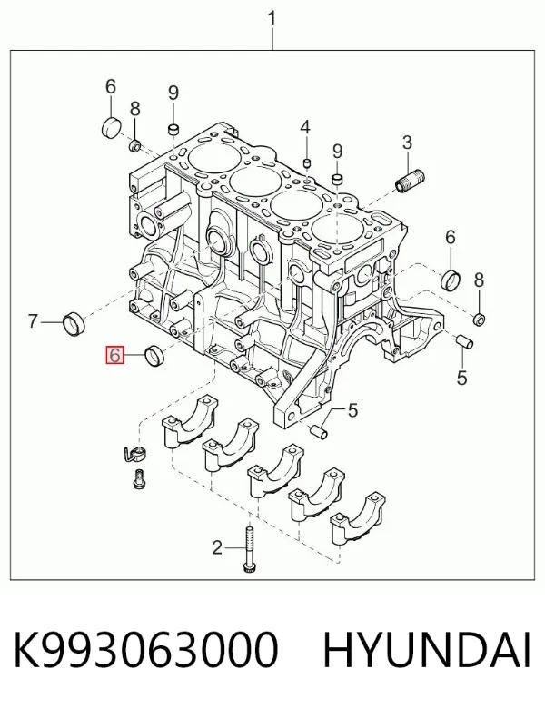 Tapa culata K993063000 Hyundai/Kia