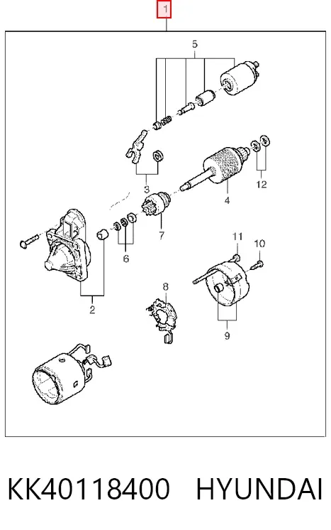 Motor de arranque KK40118400 Hyundai/Kia