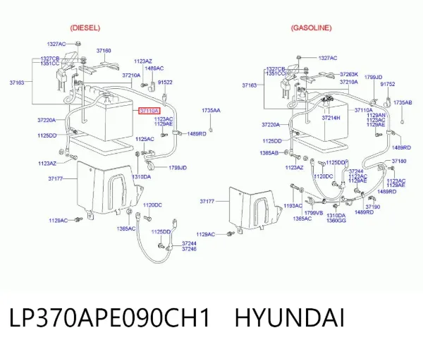 Batería LP370APE090CH1 Hyundai/Kia