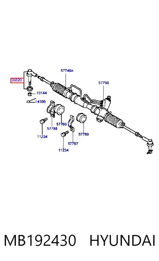 Rótula barra de dirección MB192430 Hyundai/Kia