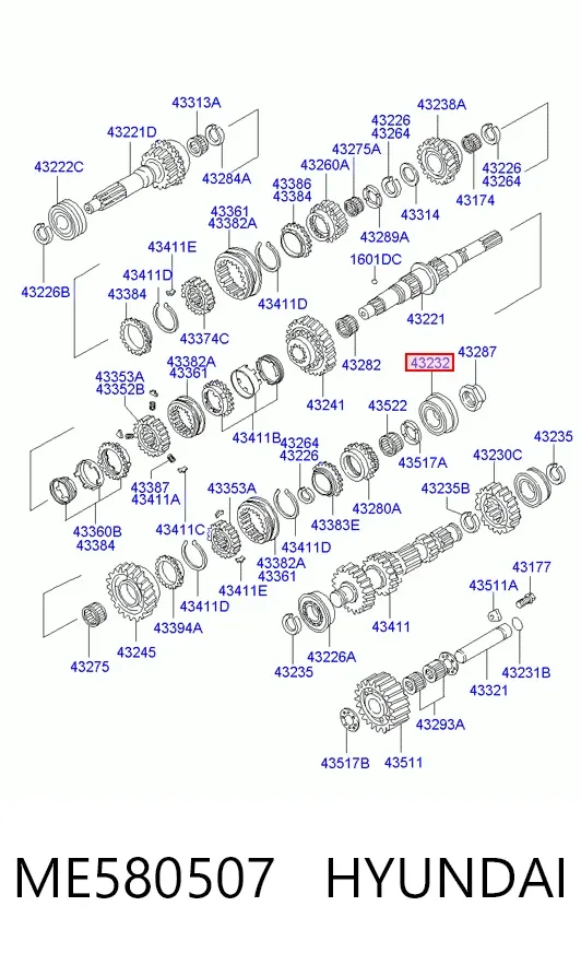 Cojinete de rueda ME580507 Hyundai/Kia