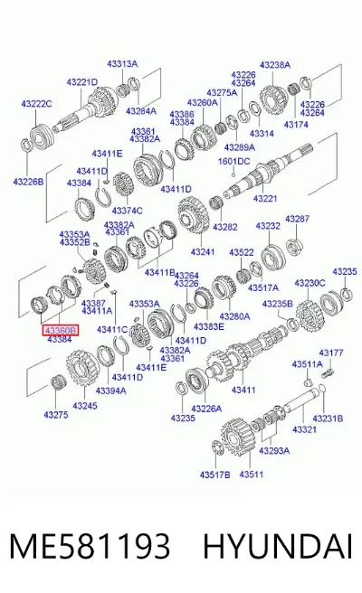 Anillo sincronizador HYUNDAI ME581193