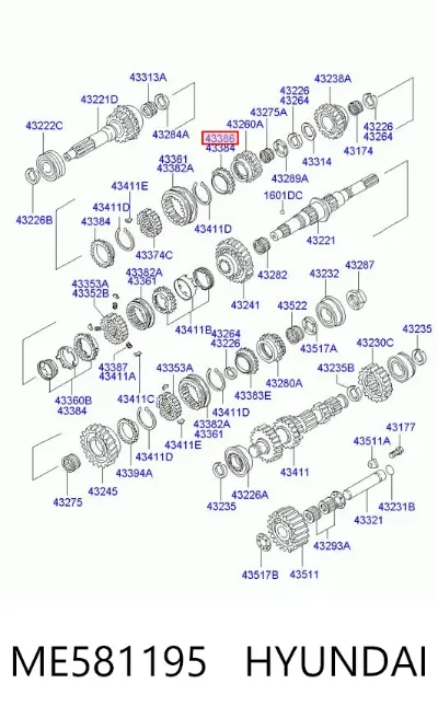 Anillo sincronizador HYUNDAI ME581195