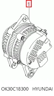 Alternador OK30C18300 Hyundai/Kia