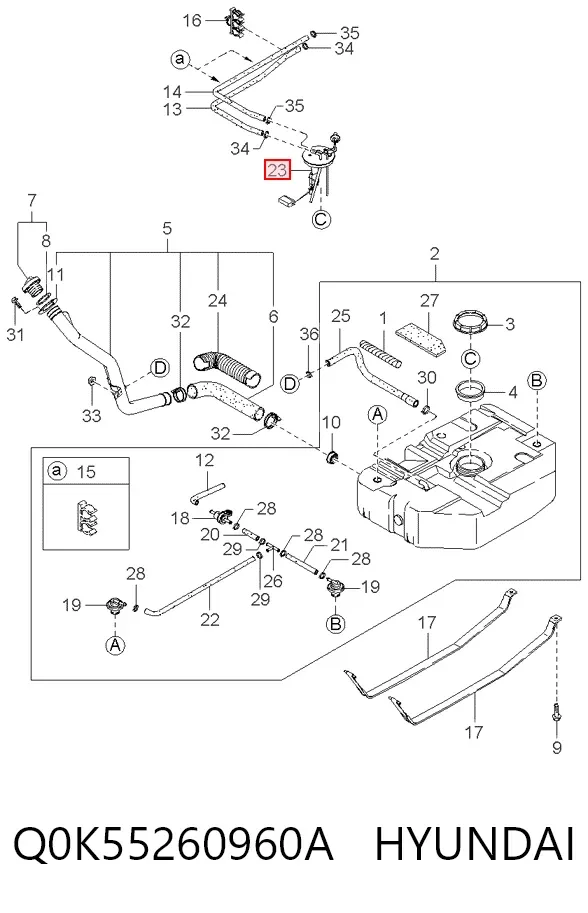 Aforador Q0K55260960A Hyundai/Kia