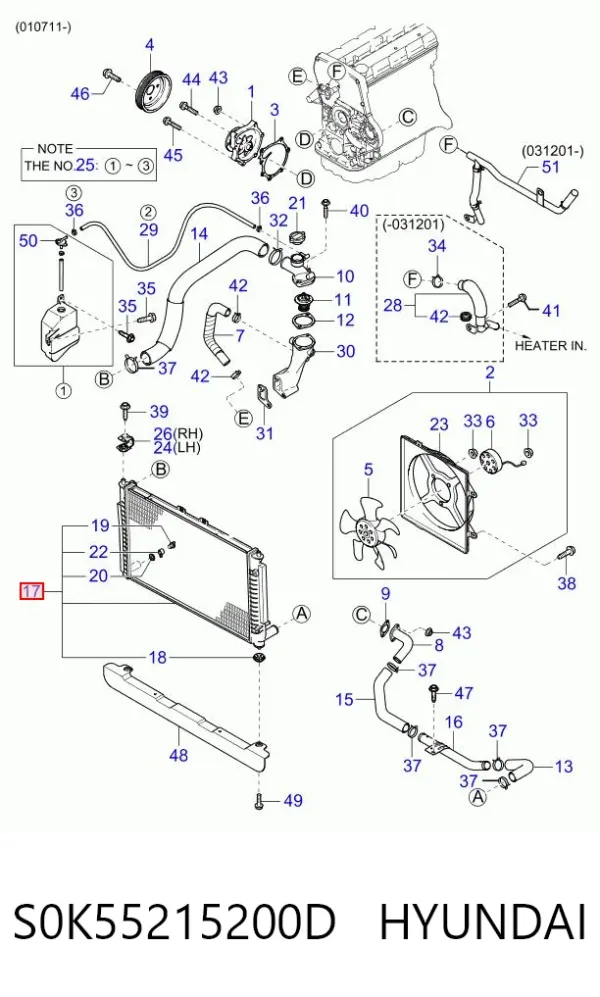 Radiador S0K55215200D Hyundai/Kia