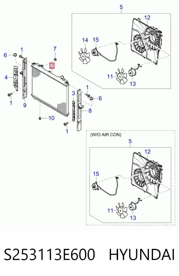 Radiador S253113E600 Hyundai/Kia