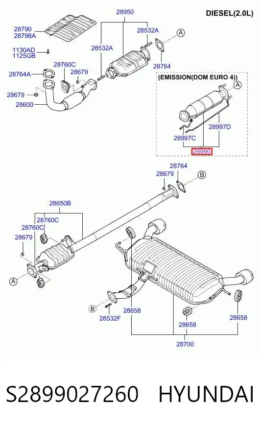 Catalizador S2899027260 Hyundai/Kia