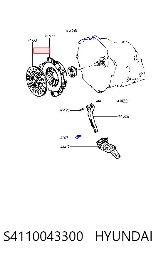 Disco de embrague S4110043300 Hyundai/Kia