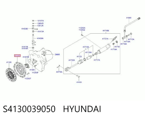 Plato de presión de embrague S4130039050 Hyundai/Kia