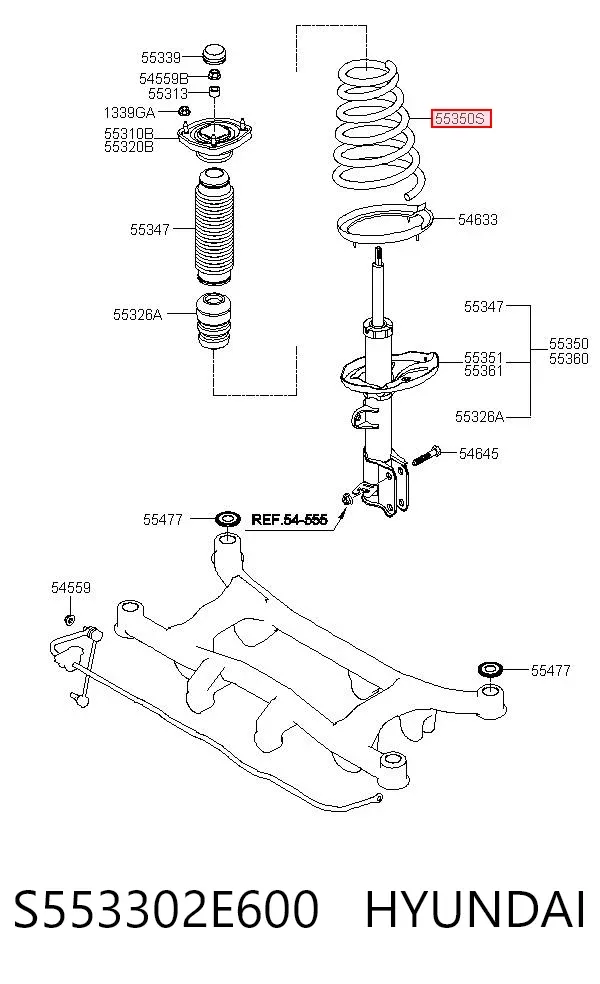 Muelle S553302E600 Hyundai/Kia