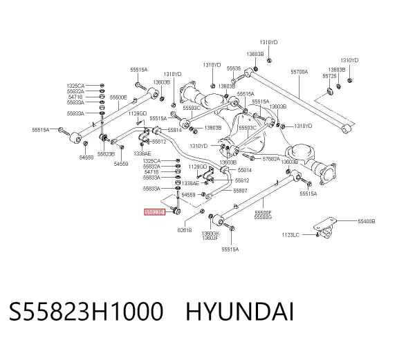 Bieleta estabilizadora trasera S55823H1000 Hyundai/Kia