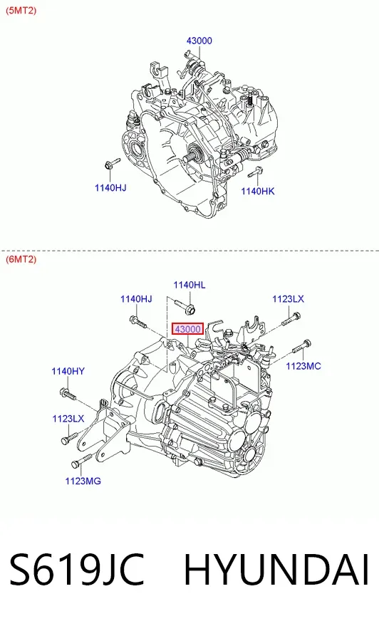 Caja de cambios S619JC Hyundai/Kia