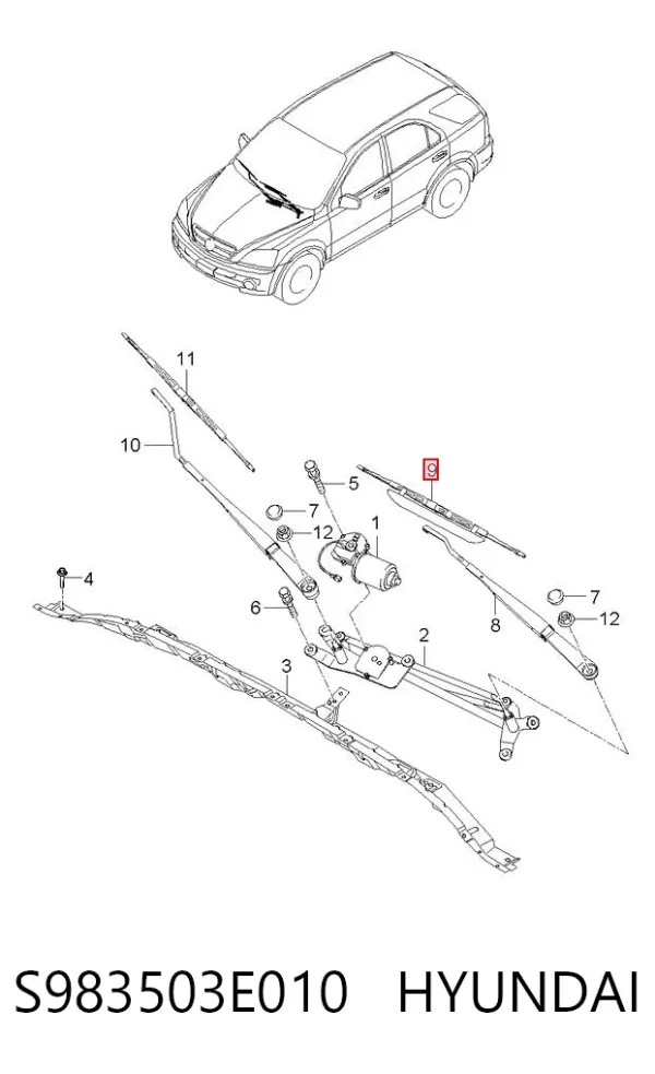 Limpiaparabrisas S983503E010 Hyundai/Kia