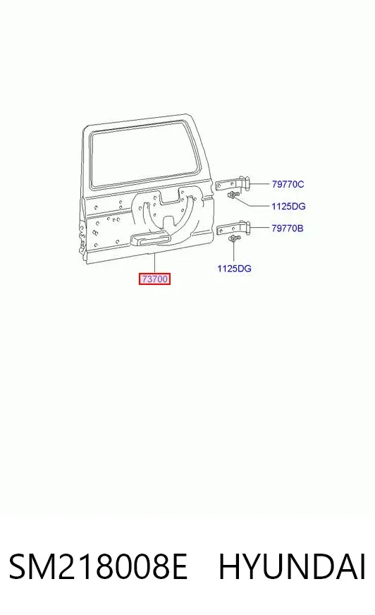 Puerta trasera SM218008E Mitsubishi