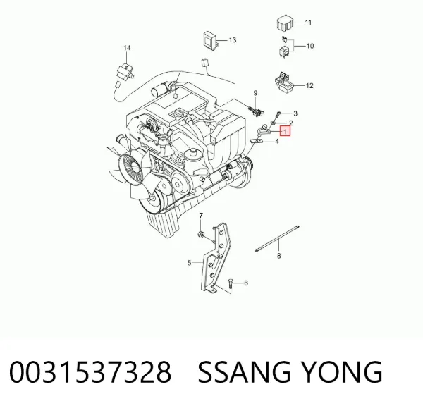 Sensor de cigüeñal 0031537328 Ssang Yong