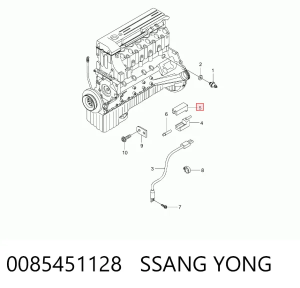 Conector del regulador de fases de distribución 0085451128 Ssang Yong